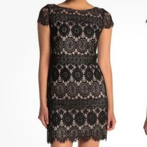 Eliza J Womens Black Lace Lined Sheath Dress Size 6